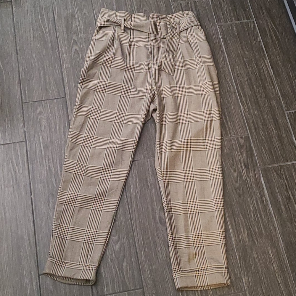 Checkered High Rise Pants Size 12